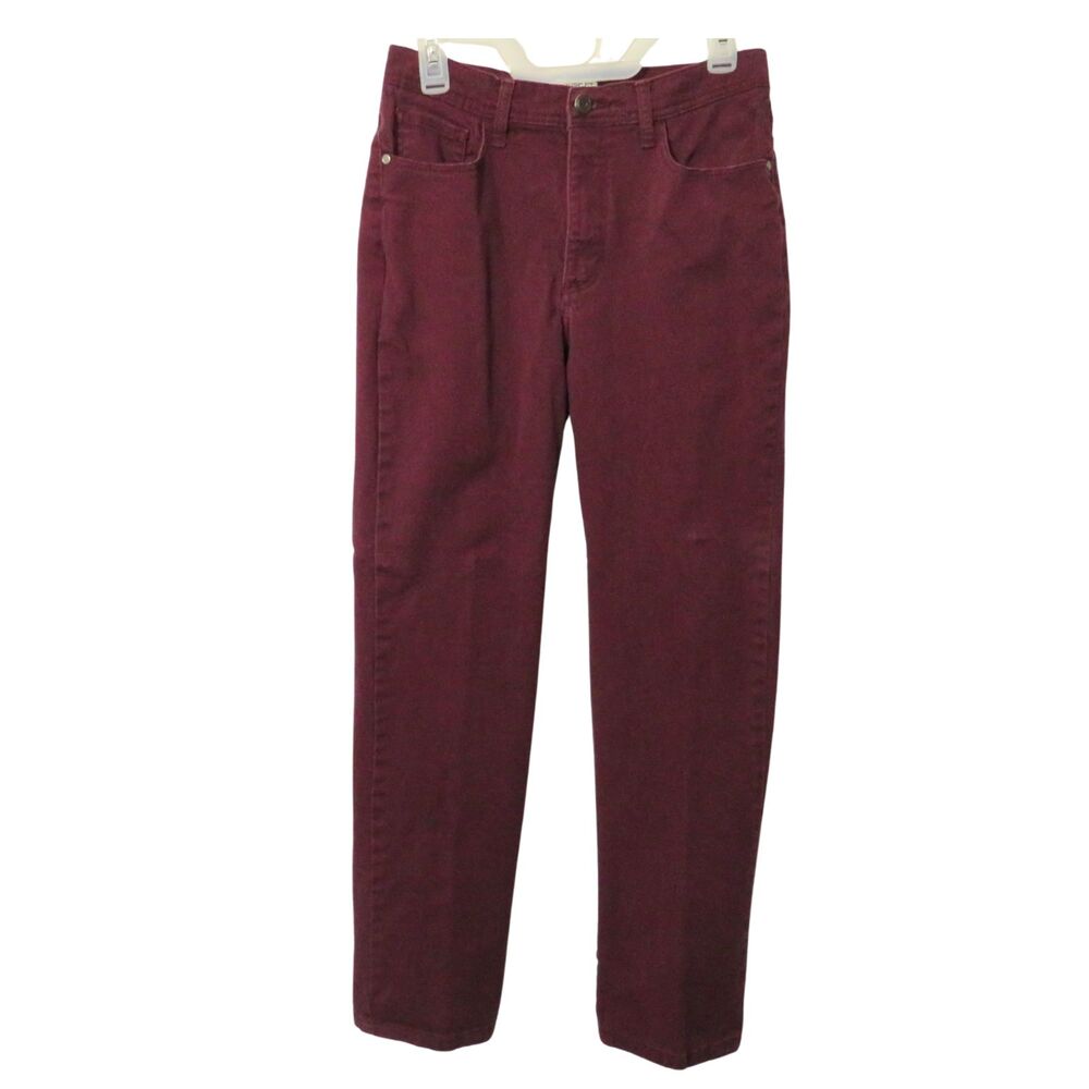 Lee Jeans Classic Fit At The Waist Women's 10M Casual Wear Burgundy Wine Maroon